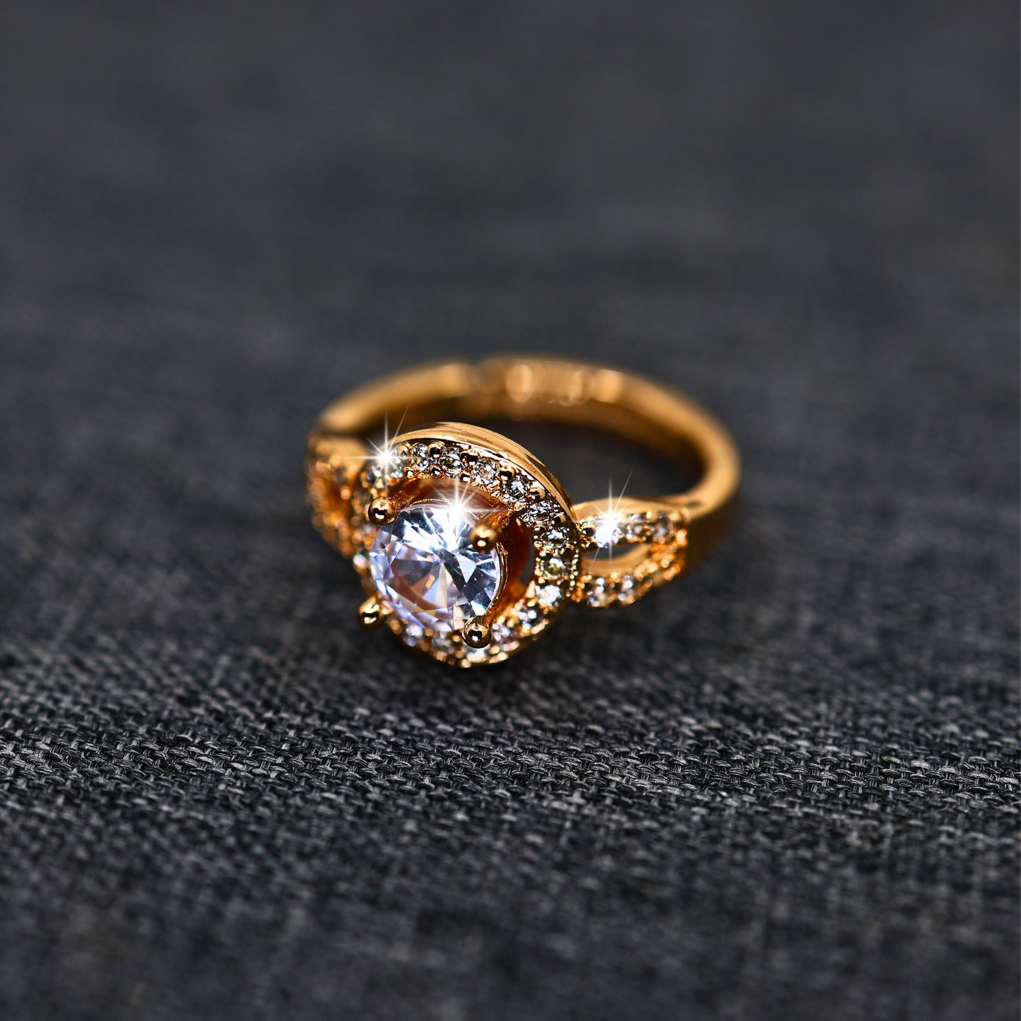 Evelyn Cubic Zirconia Engagement Adjustable Ring