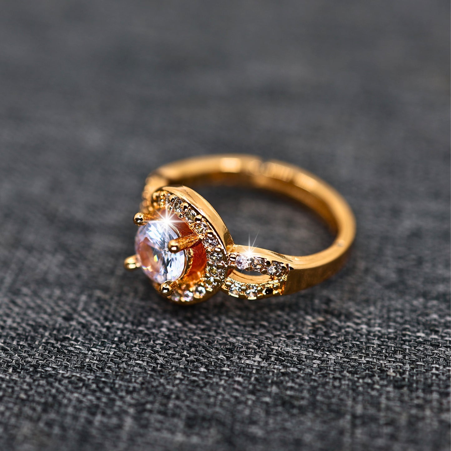 Evelyn Cubic Zirconia Engagement Adjustable Ring