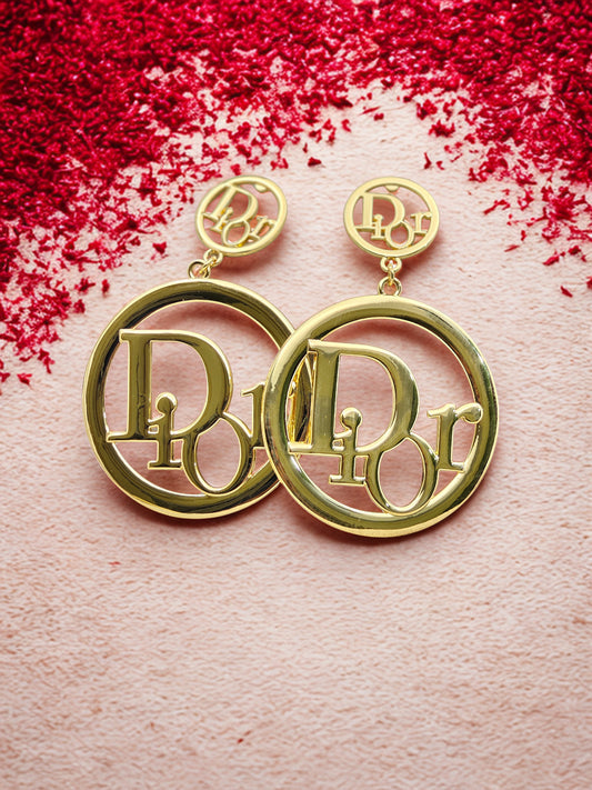 Bold Dior Inspired Anti-Tarnish Earrings – Timeless Glamour