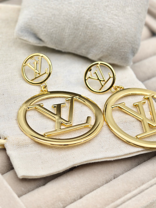 Luxury LV Inspired 18K Gold Anti-Tarnish Earrings