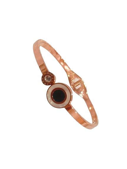 Luxury 18K Rose Gold Plated Anti-Tarnish Openable Kada – Modern Dual-Tone Circle Design RGB470