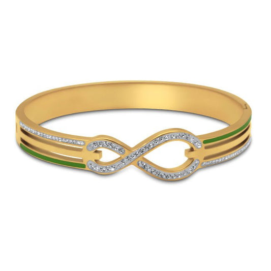 Demi-Fine Infinity Crystal Bracelet- Stainless-Steel Kada for Women Symbol of Eternal Elegance - The Soul Jewellery