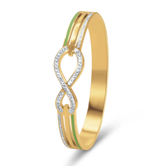 Demi-Fine Infinity Crystal Bracelet- Stainless-Steel Kada for Women Symbol of Eternal Elegance - The Soul Jewellery