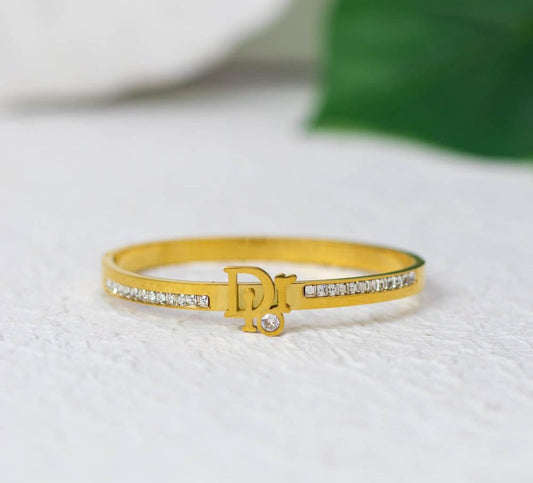 AURÉLIA AMORE LUXE 6™ CZ Demi - Fine Anti - Tarnish Bangle Bracelet for Women - The Soul Jewellery