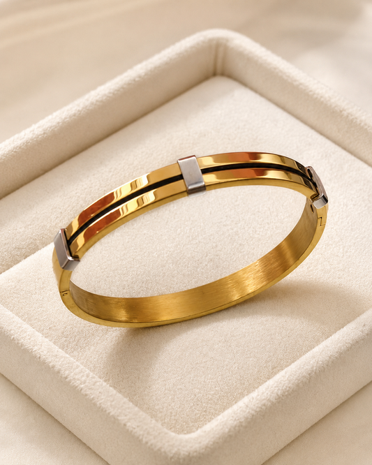 AURÉLIA AMORE LUXE 6™ Gold & Silver-Tone Minimalist Demi-Fine Bracelet for Men