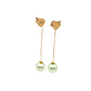 Romantic Heart and Pearl Drop Earrings – 18K Rose Gold Plated, Anti-Tarnish Finish ATER205