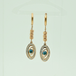 18K Rose Gold Plated Evil Eye Dangler Earrings for Women – Anti-Tarnish Sparkling Drop Earrings with Crystal Accents  ATER215