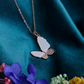 18K Rose Gold Plated Mystic Butterfly Anti Tarnish Pendant Necklace RGCP116