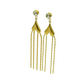 Elegant Heart Tassel Drop Earrings with Crystal Accent – 18K Gold Plated, Anti-Tarnish Finish ATER209