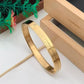 18K Gold Plated Titanium Steel Unisex's Bracelet – Engraved 'Endless Love' Cuff for Gifting & Daily Wear RGB485
