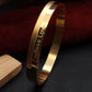18K Gold Plated Titanium Steel Unisex's Bracelet – Engraved 'Endless Love' Cuff for Gifting & Daily Wear RGB485