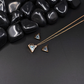 Geometric Elegance: 18K Rose Gold-Plated Anti-Tarnish Necklace and Earring Set with Triangle stone studded Pendants  ATCP124