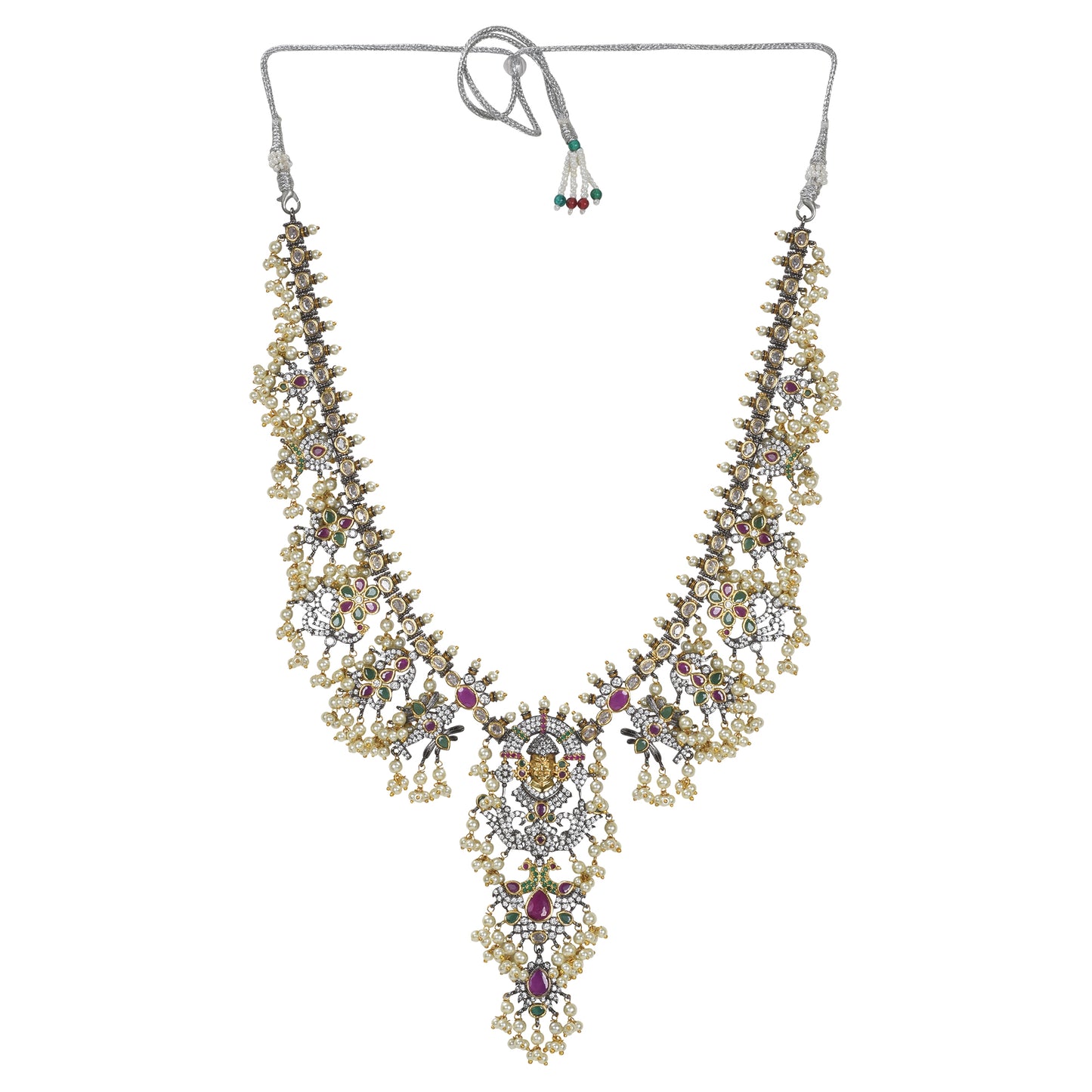 Jodha Royal Antique Gold Necklace Set - Fusion of Art