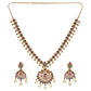 Raya Antique Gold-Plated Long Necklace & Earring Set