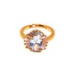 Callista  Cubic Zirconia Studded Anti tarnishing 18 K Rose Gold Plated Adjustable Engagement Ring