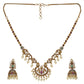 Ayanika Antique Gold-Plated Short Necklace & Jhumka Earring Set