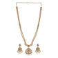 22k Golld plated Arya Antique Gold-Plated Long Temple Necklace & Earring Set