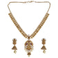 Devika Antique Matte Gold Plated Short Necklace Set with Lakshmi Devi Motif