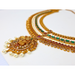 Maharani Premium Matte Gold Antique Necklace Set - Temple Jewelry