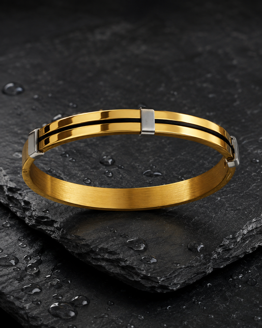 AURÉLIA AMORE LUXE 6™ Gold & Silver-Tone Minimalist Demi-Fine Bracelet for Men