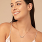 18K Rose Gold Plated Anti-Tarnish Heart Cluster Magnetic Chain Necklace – Delicate Everyday Style