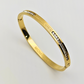 Elegant 18K Gold-Plated Anti-Tarnish Bangle with Crystal Accents by Michael Kors RGB230