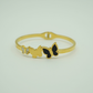 Luxury 18K Gold Plated Anti-Tarnish Bangle with Elegant Butterfly Design RGB366