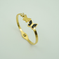 Luxury 18K Gold Plated Anti-Tarnish Bangle with Elegant Butterfly Design RGB366