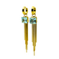 Elegant Tassel Drop Earrings with Aquamarine Square Gem – 18K Gold Plated, Anti-Tarnish Finish ATER302