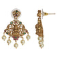 Deepti Antique Gold-Plated Short Necklace & Earring Set with Laxmi Devi motif