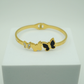 Luxury 18K Gold Plated Anti-Tarnish Bangle with Elegant Butterfly Design RGB366