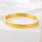 18K Gold Plated Titanium Steel Unisex's Bracelet – Engraved 'Endless Love' Cuff for Gifting & Daily Wear RGB485
