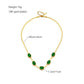 Luxury 18K Gold Plated Anti-Tarnish Oval Green Crystal Pendant Necklace – Elegant & Timeless Design ATCP175