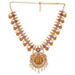 Siya Ram Antique Gold Plated Short Necklace Set with Ram Sita Coin Design