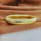 18K Gold Plated Stretch Flex Snake Chain Bracelet – Elegant & Durable Expandable Bangle RGB408