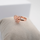 Elegant Anti-Tarnish Rose Gold Plated Tulip Adjustable Spinner Ring with Crystal Accents – Unique and Stylish Design RGR165