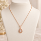 Rose Gold-Tone Stainless Steel Teardrop Crystal Pendant Necklace for Women | Minimal Necklace - Soul Jewellery