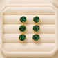Emerald Green Marble-Effect Triple Drop Earrings for Women – Gold-Tone Long Statement Dangle