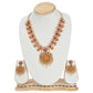 Siya Ram Antique Gold Plated Short Necklace Set with Ram Sita Coin Design