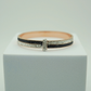 Luxury 18K Rose Gold-Plated Anti-Tarnish Bangle with Dual-Tone Black and White Crystal Accents RGB353