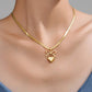 18K Gold Plated Bow-Heart Necklace & Earring Set for Women – Anti-Tarnish Romantic Jewelry Gift Set ATCP179