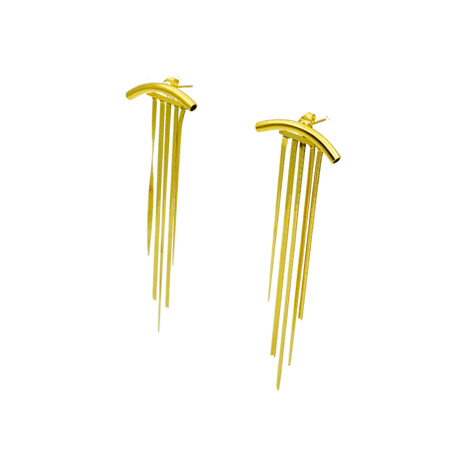 Chic Minimalist Tassel Drop Earrings – 18K Gold Plated, Anti-Tarnish Finish ATER204