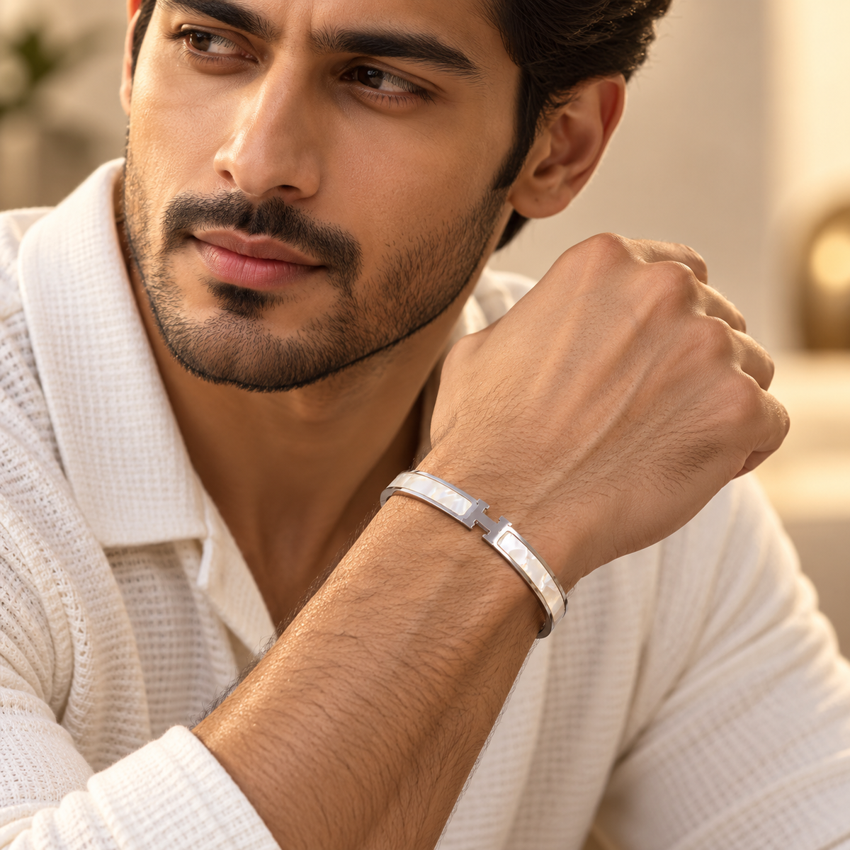 Silver-Tone Anti-Tarnish Stainless Steel Bracelets for Men & Women | Demi Fine Openable Bangles