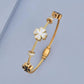Rose Gold Plated Anti-Tarnish Floral Charm Cable Bracelet – Stylish Daily Wear for Women RGB476