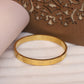 8K Gold Plated Anti-Tarnish Bracelet with Sacred Om Engraving | Unisex Spiritual Energy Bangle | Stainless Steel | Lucky for Wealth & Protection