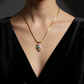 8 Aura Bloom Floral Pearl Pendant – Anti-Tarnish Gold Chain | Hypoallergenic Stainless Steel Necklace
