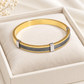 Men’s Dual-Tone Cable Cuff Bracelet – Gold & Silver Minimalist Designer Bangle for Everyday Wear - Soul Jewellery