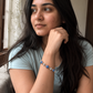 Evil Eye Bracelet for Women – Silver Tone Blue Nazar Charm Cable Bracelet with CZ Spacers - Soul Jewellery