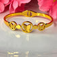 18K Gold Plated Anti-Tarnish Butterfly Bangle – Elegant Designer Bracelet for Women with Dual Finish Charm Accents RGB133