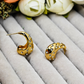 18 K Gold Plated Cubic Zirconia Studded Teardrop Anti Tarnish Earrings ATER129